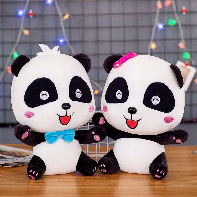 Baby bus panda plush doll