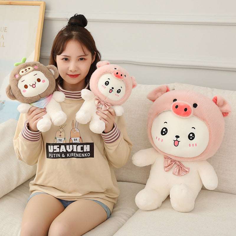 High-Quality Down Cotton Filling - Soft Plush Doll Pillow