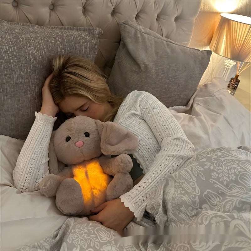 Breathing Rabbit Soft Toy with Soothing Music & Sensory Lights