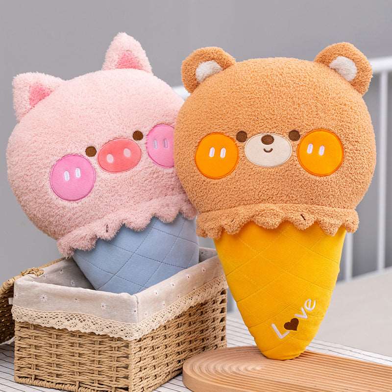 Cute Cartoon Animal Ice Cream Pillow Plush Toy