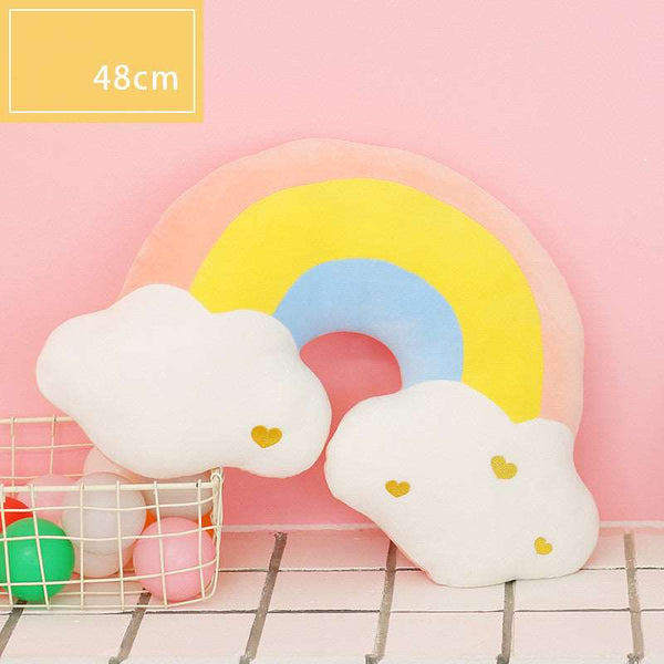 Rainbow clouds and moon plush toys RiniShoppe