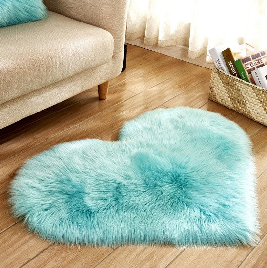 Fluffy Heart Shaped Carpet