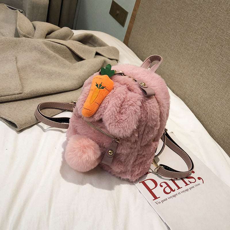 Rabbit Ear Plush Backpack