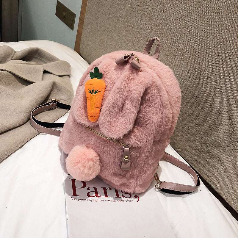 Rabbit Ear Plush Backpack