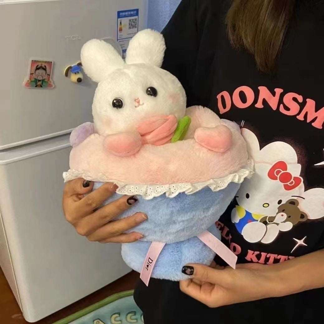 Fluffy Rabbit Plush Toy Bouquet
