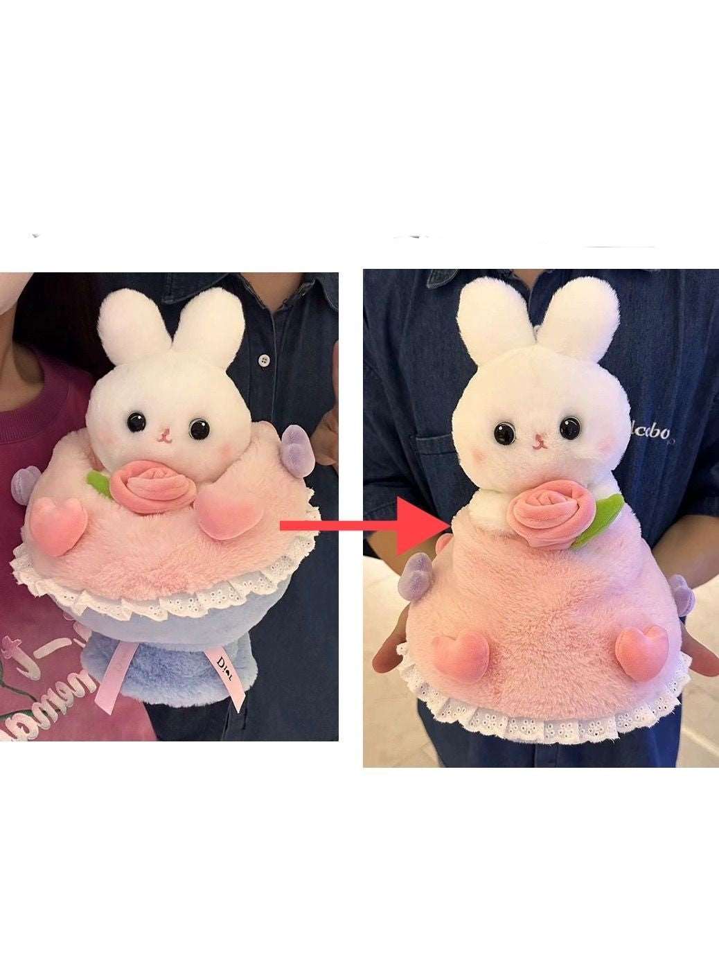 Fluffy Rabbit Plush Toy Bouquet