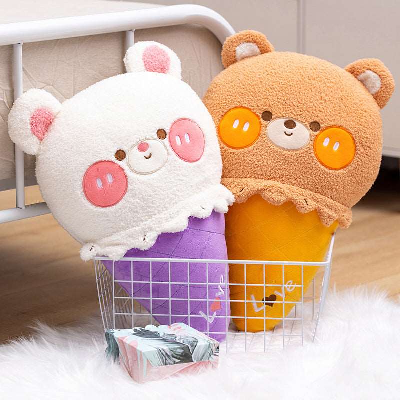 Cute Cartoon Animal Ice Cream Pillow Plush Toy