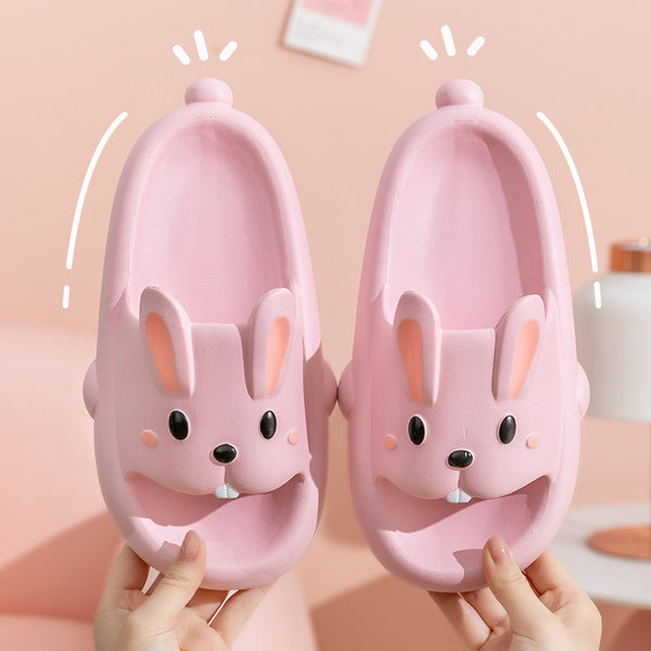 Cute Rabbit Flip-flop Slippers for Kids and Women