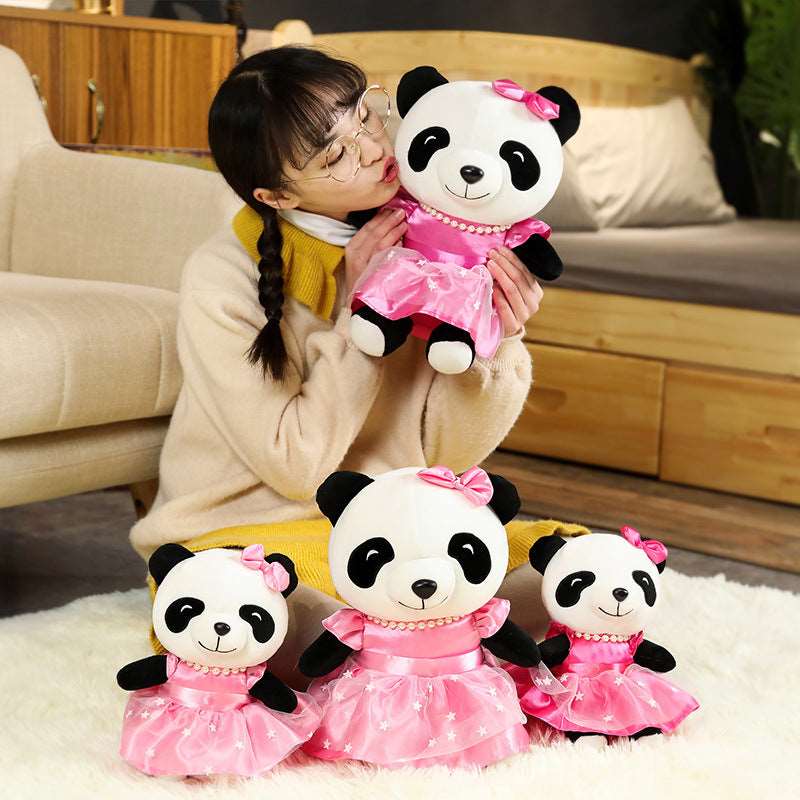 Wearing Skirt Panda Doll Plush Toys RiniShoppe