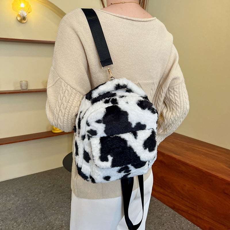 Fun Cow Furry Backpack