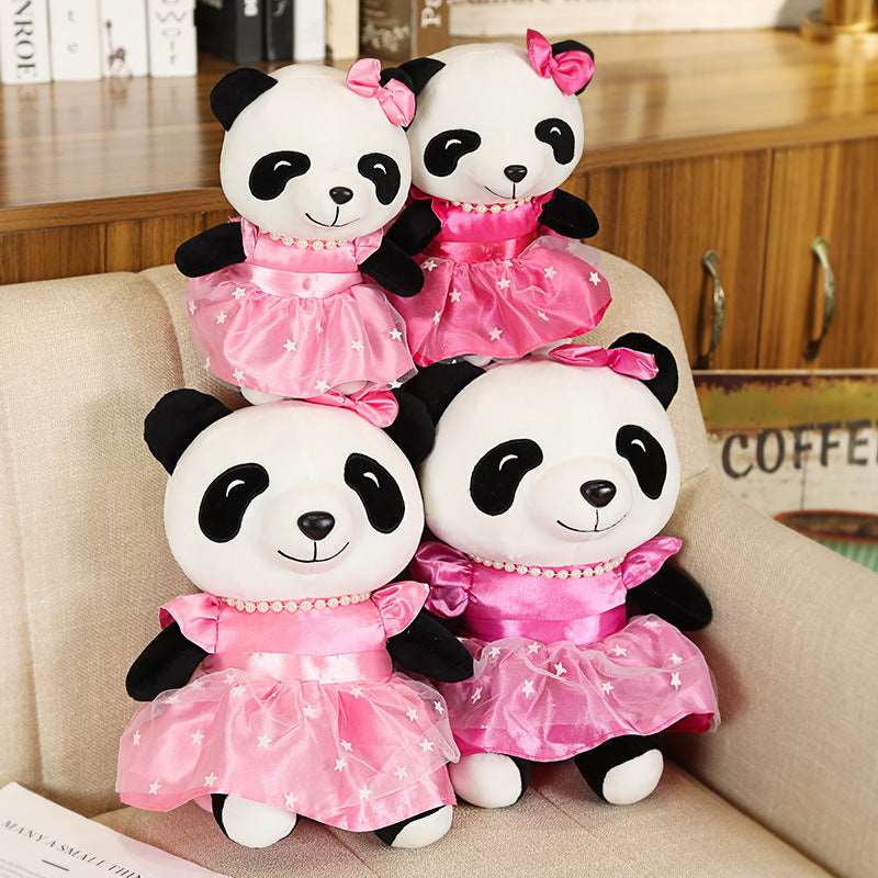 Wearing Skirt Panda Doll Plush Toys RiniShoppe