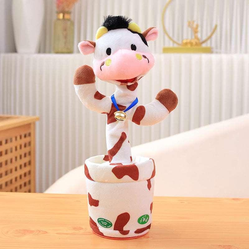 Musical toys for babies under 6 months - Cuddly cow plush toy