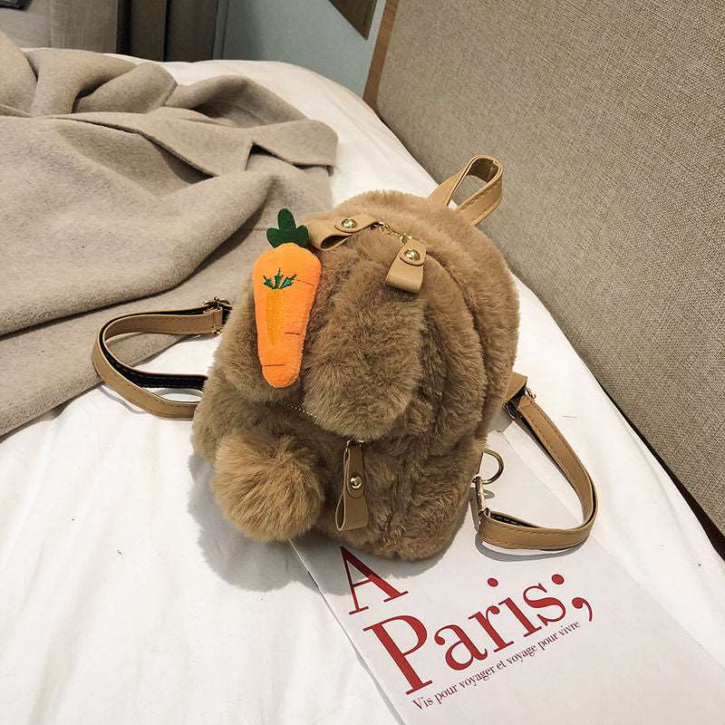 Rabbit Ear Plush Backpack